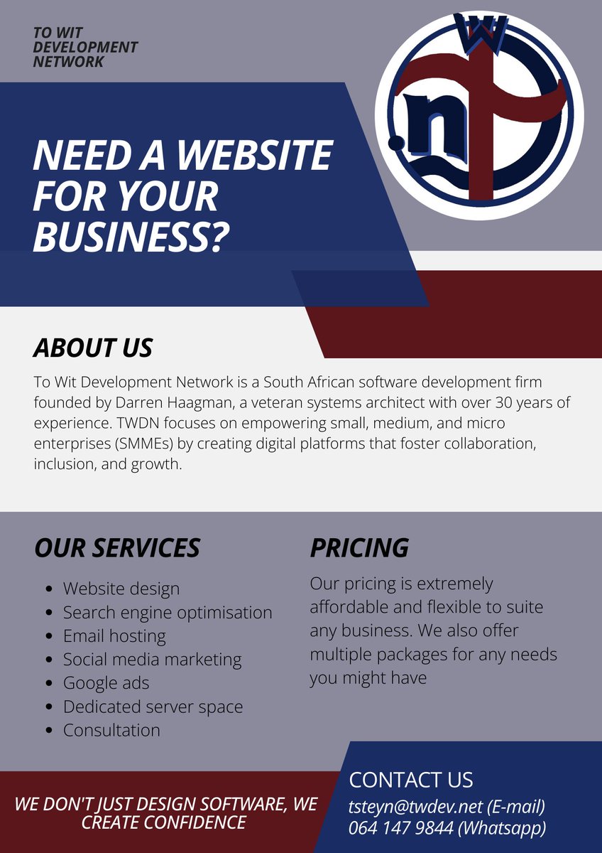 TW_DevNet's tweet image. We would love the opportunity to work with you and your business, contact us today for further information
#SmallBusiness #WebDev #Website