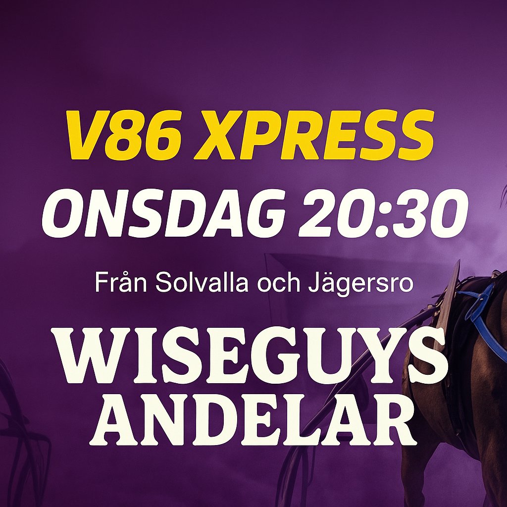 Flera V4:or &amp; V64 med full pott under dagen igår.

Onsdag idag och vi inleder med V4 från Övrevoll kl 12:20, alla dagens V4-andelar hittar du här: 
atg.se/succeandelar/V…

Ikväll väntar en intressant V86-omgång från Jägersro och Solvalla, mina system:
atg.se/succeandelar/s…