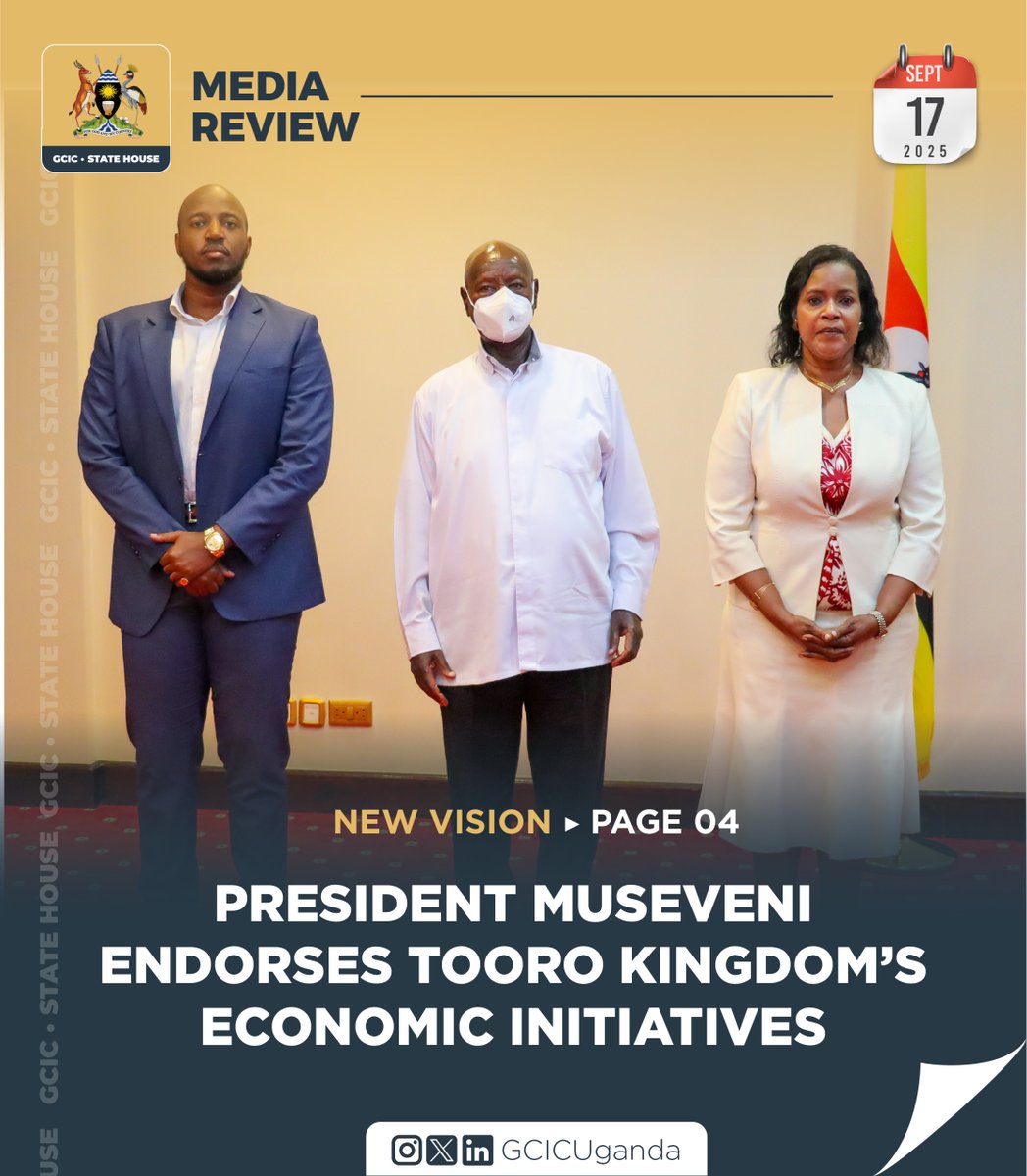 President Yoweri Museveni has pledged full support to Tooro Kingdom’s agricultural and youth empowerment programmes, calling them a timely intervention to transform grassroots livelihoods.

#GCICMediaReview