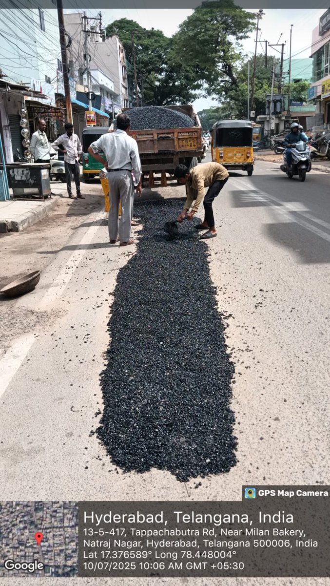 AE_mangalhat's tweet photo. @MBaag79550 @GHMCOnline Attended the road cutting restoration done by HMWSSB with department BT of GHMC. https://t.co/aI2XDiTFFE