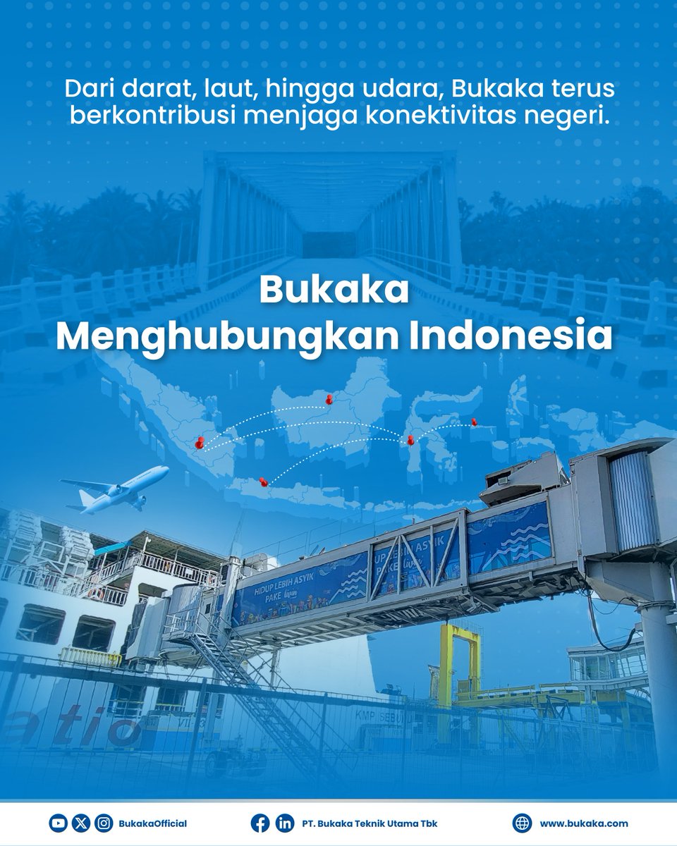 ....hingga Road Maintenance Truck dan Bridge Inspection Truck, Bukaka hadir menjaga konektivitas negeri.

Darat, laut, hingga udara, karya anak bangsa terus mendukung mobilitas dan kemajuan Indonesia.

Selamat Hari Perhubungan Nasional.