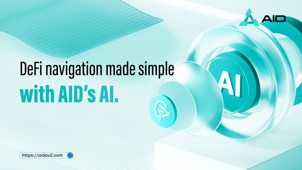AIDAv2_official's tweet image. DeFi Navigation Made Simple with AID’s AI
medium.com/@AIDAv2/defi-n…

🧭 DeFi can be complex, but AID makes it simple.
🤖 Navigate the decentralized world with AI-powered insights.
🚀 Smarter. Safer. Faster.
#AID #AI #DeFi #Crypto #Web3
