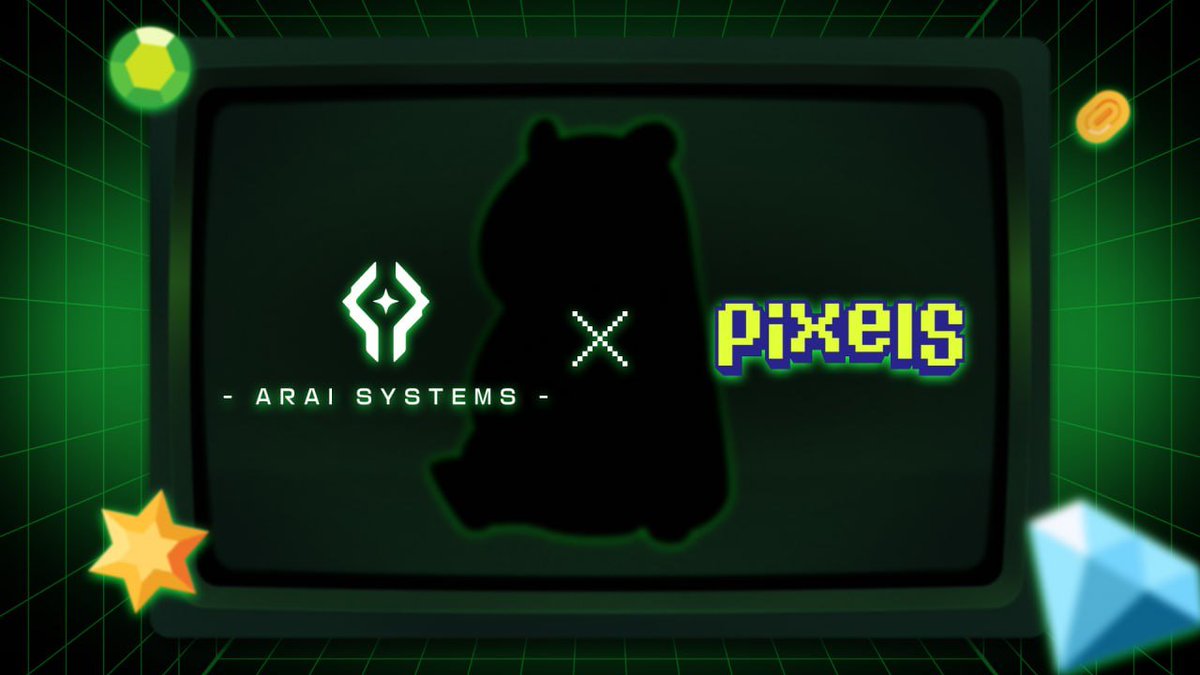 ARAI Systems teams up with <a href="/pixels_online/">Pixels</a>. 

We’re joining forces on game dev, publishing &amp; AI. First up: a brand-new Tamagotchi-style game ✨ 

More AI x Gaming x Web3 experiments coming soon, stay tuned.
