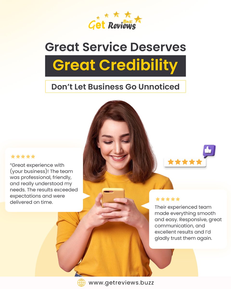 GetReviewsBuzz's tweet photo. You put extra effort into every customer experience, but if nobody shares it online, it’s invisible to the next customer.
✨ We help you capture the appreciation you deserve and turn it into lasting credibility.
Start building visibility today → https://t.co/f7E5GhvUkO https://t.co/j3R8C5j6Qe