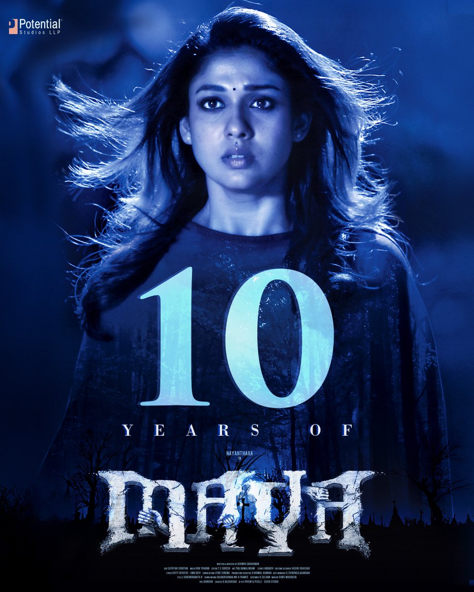 Potential Studios LLP (@potential_st) on Twitter photo A decade ago, we dreamt of telling stories differently. You made #Maya unforgettable. Forever grateful 🙌
#10YearsOfMaya
#Nayanthara <a href="/Aariarujunan/">Aari Arujunan</a> #AshwinSaravanan <a href="/RonYohann/">Ron Ethan Yohann</a> <a href="/sathyaDP/">SathyanSooryan ISC</a> <a href="/editorsuresh/">T.S.Suresh</a> <a href="/prabhu_sr/">SR Prabu</a> <a href="/rthanga/">Thanga Prabaharan. R</a>
#மாயா A decade ago, we dreamt of telling stories differently. You made #Maya unforgettable. Forever grateful 🙌
#10YearsOfMaya
#Nayanthara <a href="/Aariarujunan/">Aari Arujunan</a> #AshwinSaravanan <a href="/RonYohann/">Ron Ethan Yohann</a> <a href="/sathyaDP/">SathyanSooryan ISC</a> <a href="/editorsuresh/">T.S.Suresh</a> <a href="/prabhu_sr/">SR Prabu</a> <a href="/rthanga/">Thanga Prabaharan. R</a>
#மாயா