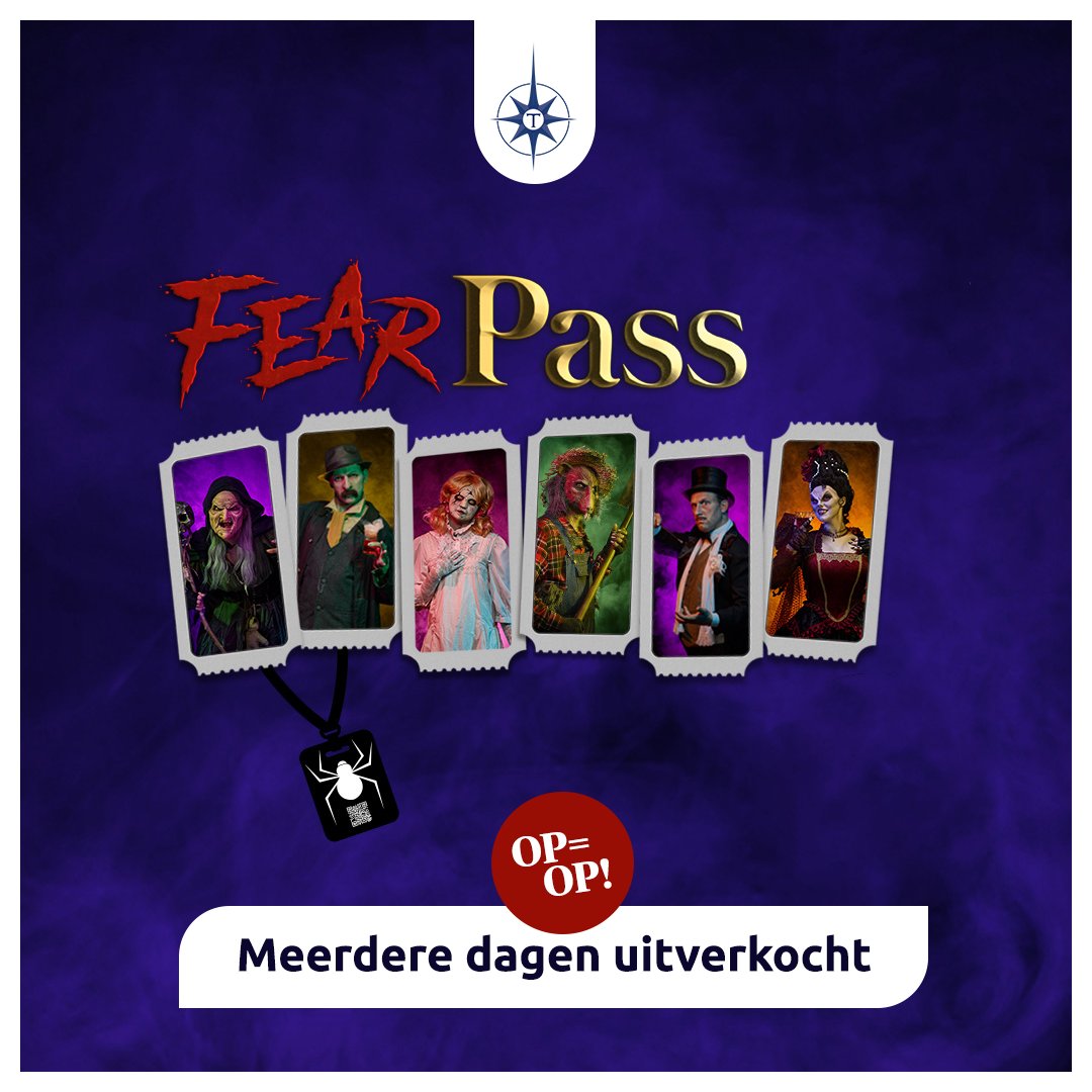 Is dat even schrikken! 😲 Tijdens de #HalloweenNights alle scares trotseren? 👻Claim de all-in Fear Pass. Maar wees er snel bij, want al verschillende dagen zijn uitverkocht.

➡️ Koop Fear Pass: tickets.toverland.com/houses
➡️ Halloween Nights: toverland.com/halloweennights #Toverland