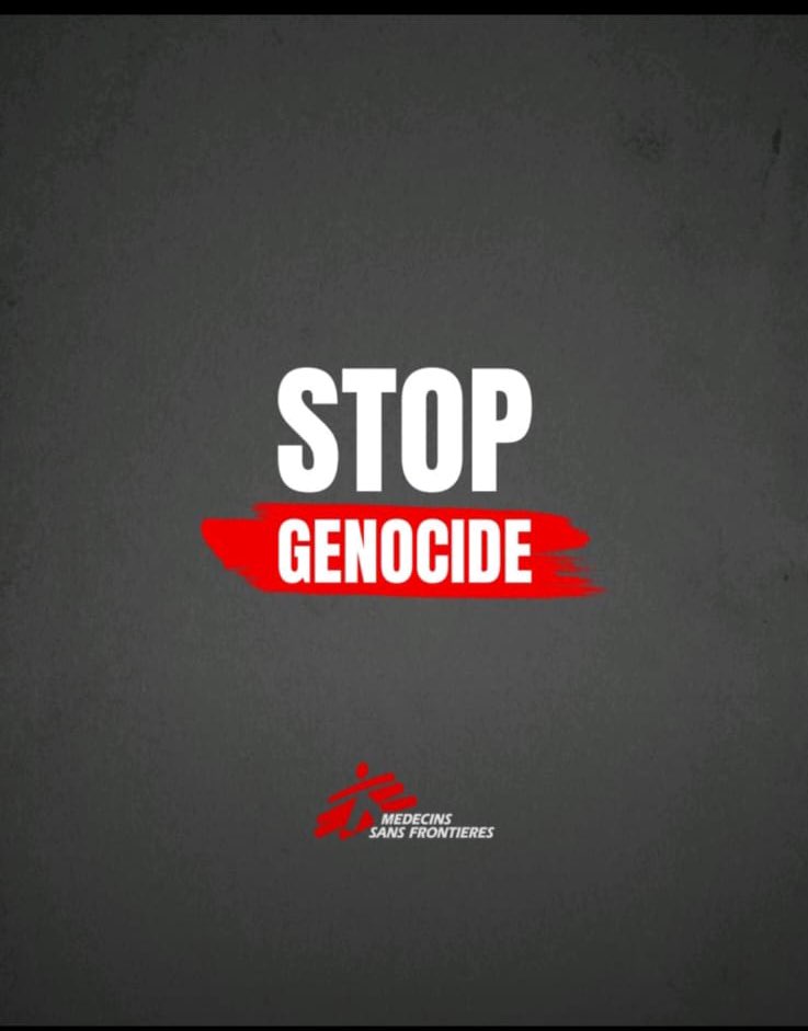 aggrey_kenya's tweet photo. Gaza is not just a humanitarian catastrophe - it is the systematic destruction of a people. MSF is clear: Israel is committing genocide against Palestinians in Gaza. There is no safe place in Gaza.
Read more: https://t.co/NbEFBymM3X https://t.co/xIvpZJa41J