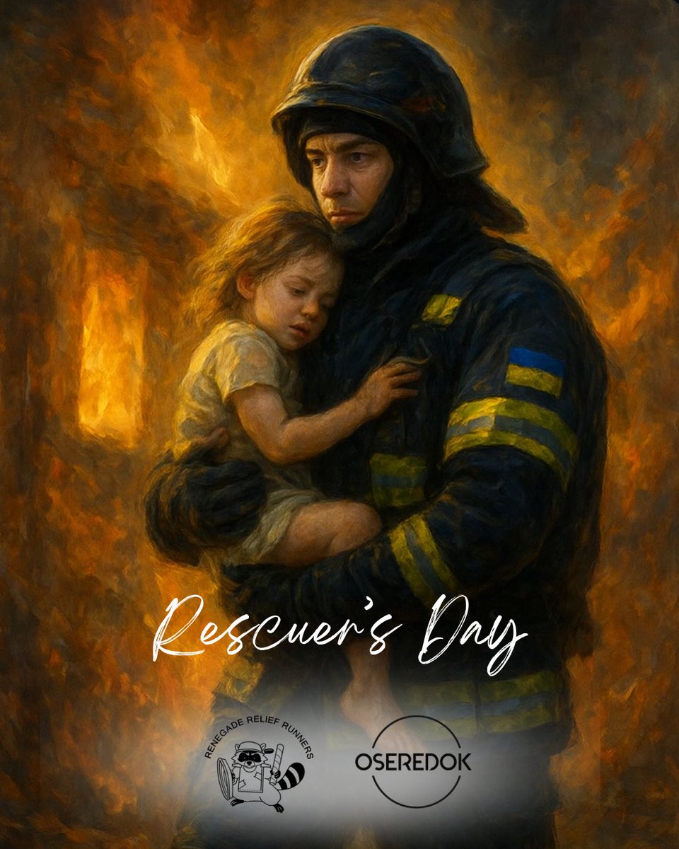 Today is Rescuer’s Day in Ukraine.
We honor firefighters, medics &amp; volunteers who save lives under fire and in danger every day. True heroes without weapons. 💙💛

#Ukraine #RescuersDay #HeroesWithoutWeapons