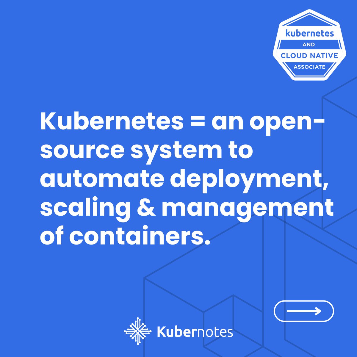 Kubernotes_'s tweet image. 🚀 Kubernetes in one sentence?
It’s the operating system of the cloud 🌐 — automating containers across clusters so your apps run reliably. Mastering this = nearly half your KCNA exam ✅

#KCNA #Kubernetes #CloudNative #ExamPrep #ITCertification #DevOps #CKA #CKAD #CloudComputing