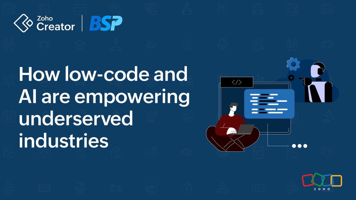 ZohoCreator's tweet image. Read @YounessOutlou&apos;s take on how low-code and AI are redefining software development for every industry, highlighting Groupe GEOS’s transformation with Zoho Creator as proof of what’s possible. 🔗 zurl.co/An3Sy

@bsppartner