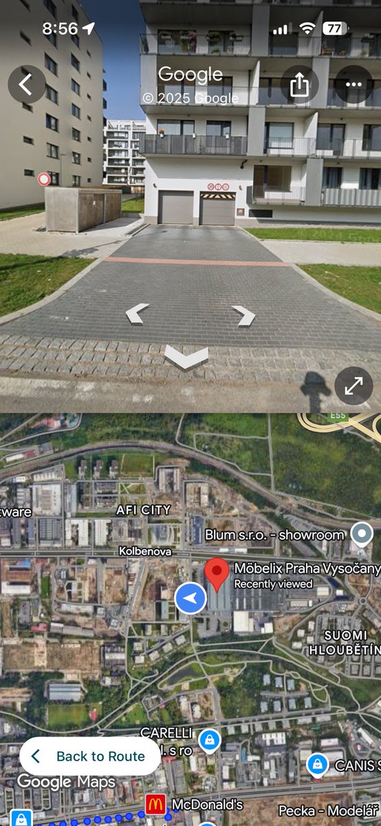 Jeden posun na streetview