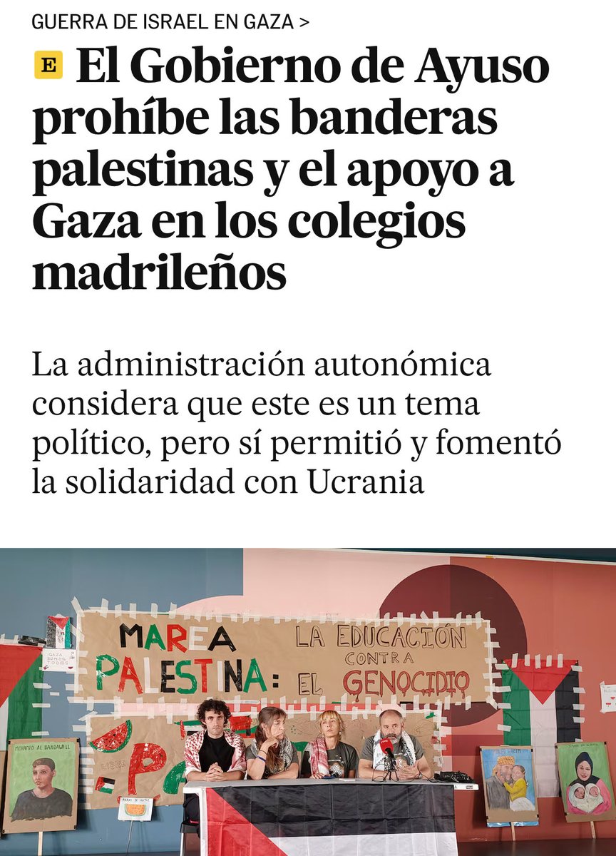 Por mucho que lo nieguen,por mucho que intenten esconderlo,  lo que está pasando en Palestina es un genocidio.

Y al contrario que el PP, nosotras ni apoyamos ni nos callamos ante la barbarie.

Viva Palestina libre