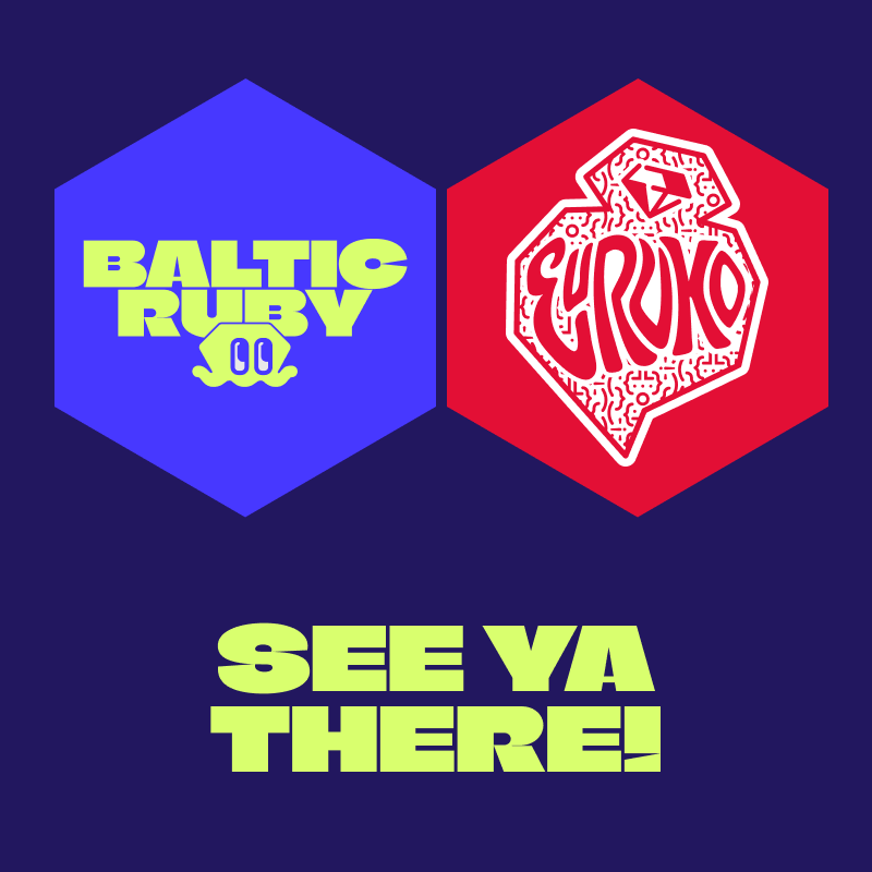balticruby's tweet image. Hey Ruby friends!
How’s your conference triathlon going? Next up — Euruko!

If you’re coming too, let’s meet and celebrate together! We’ve got some surprises for everyone attending:
👀 Baltic Ruby Bingo is back
📣 New announcements incoming

See you soon in Portugal!