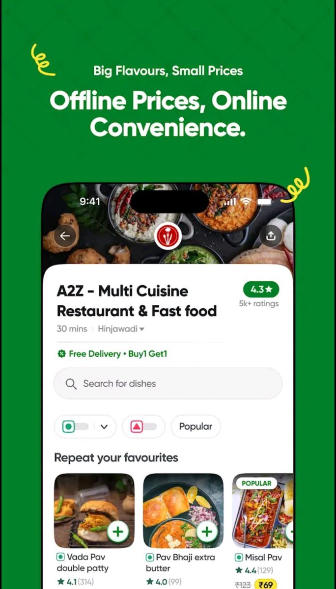 tech_flames's tweet image. 🚨 Swiggy launches “Toing”
• 🍛 Most dishes under ₹250
• 🚚 Low delivery charges, no hidden fees
• ⏱️ Real-time tracking from kitchen to doorstep
• 💳 Multiple payment options (UPI, Wallets &amp;amp; COD)
• 📍 Currently serving in Pune

#Swiggy #Toing #FoodDelivery #Techflames