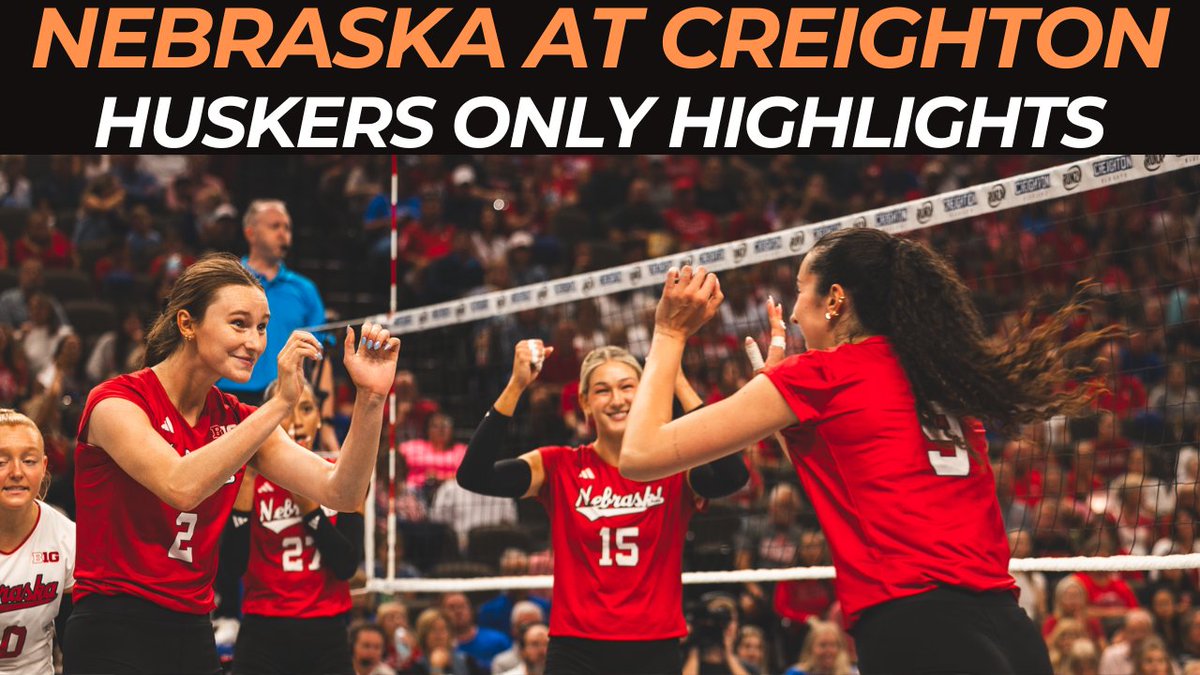 randysilvertv's tweet image. Relive the best moments from Nebraska&apos;s 5-set thrilling win over Creighton!

Raw &amp;amp; uncut highlights with no commentary! Just the natural sound from our courtside camera!

🔗📽️ youtu.be/aalPpp8MjFM

#gobigred #huskersvb #cornhuskers #nebraskavolleyball #huskers