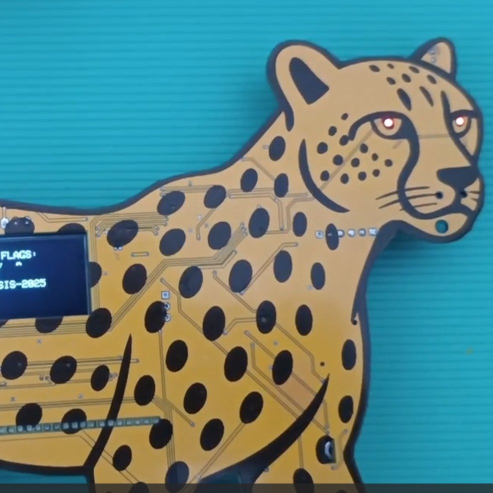 y3noor's tweet image. And now… the Persian Cheetah! 🐆📷 Missed the Iran-map badge? Don’t miss this one. Play the online qualifier (ctf.olympics.tech) → reach the finals → earn this year’s badge. #CTF #IranTechOlympics