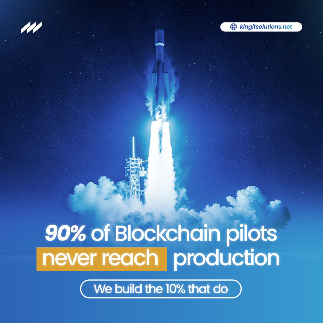 🚀 90% of blockchain pilots never make it to production.
We build the 10% that do.
#Web3 #Blockchain #Scalability #KingITSolutions

👉 kingitsolutions.net