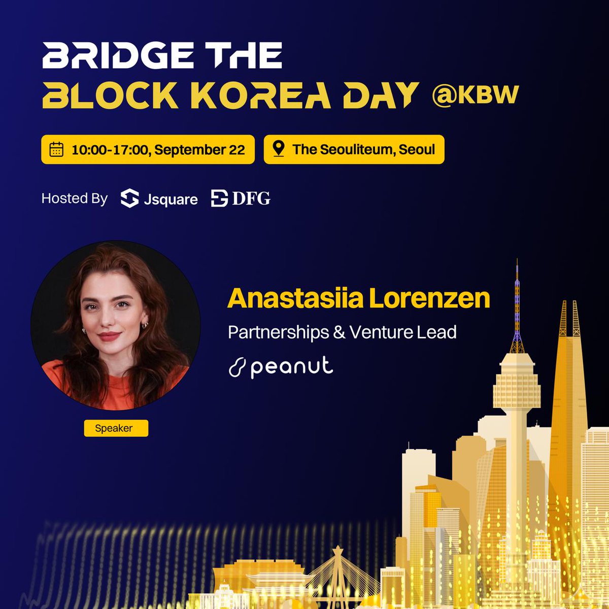 Peanut Trade 🔜 Token2049, Dubai 🇦🇪 (@peanuttrade) on Twitter photo 🥜Peanut Trade - official partners, big energy, full squad.
And in the spotlight - Anastasiia <a href="/_stxrberri/">Anastasiia - Web3 Hub 🧯</a>, partnerships & Venture Lead at Peanut Trade joins the speaker lineup.
Seoul, we’re ready 📍
Sign up 👉 luma.com/tguv5kl5 🥜Peanut Trade - official partners, big energy, full squad.
And in the spotlight - Anastasiia <a href="/_stxrberri/">Anastasiia - Web3 Hub 🧯</a>, partnerships & Venture Lead at Peanut Trade joins the speaker lineup.
Seoul, we’re ready 📍
Sign up 👉 luma.com/tguv5kl5