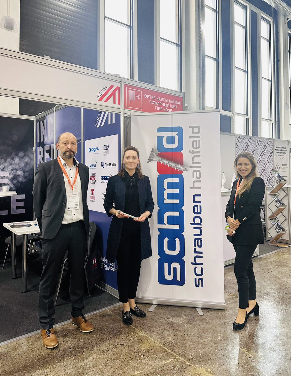 AustriainKAZ's tweet photo. Glad to see so much Austrian expertise & know-how showcased at the #MiningMetals expo in #Almaty.
🇦🇹🤝🇰🇿
#AGRUKunststofftechnik
#ILFConsultingEngineers
#MWM
#REMATipTipSouthEastEurope
@PlanRadar
#SchmidSchraubenHainfeld
#TrumerSchutzbauten
@TUEV_Austria https://t.co/FM4hpULOKw