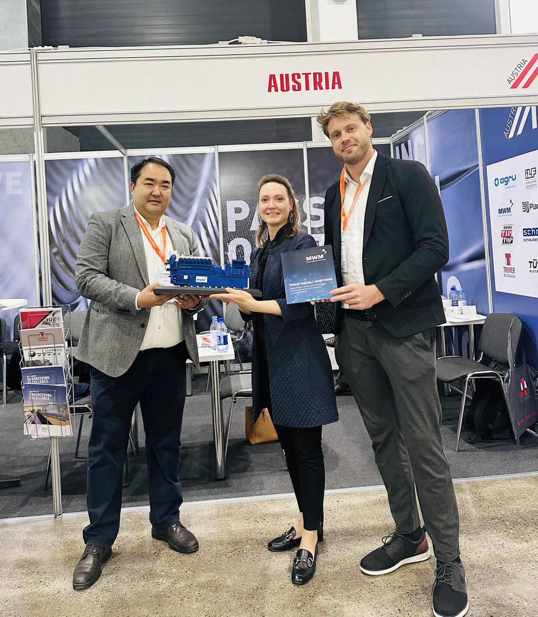 AustriainKAZ's tweet photo. Glad to see so much Austrian expertise & know-how showcased at the #MiningMetals expo in #Almaty.
🇦🇹🤝🇰🇿
#AGRUKunststofftechnik
#ILFConsultingEngineers
#MWM
#REMATipTipSouthEastEurope
@PlanRadar
#SchmidSchraubenHainfeld
#TrumerSchutzbauten
@TUEV_Austria https://t.co/FM4hpULOKw