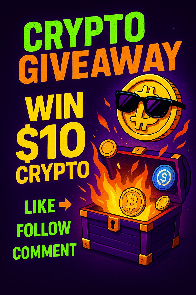 🎉 First Crypto Giveaway 🎉
Win $10 in BTC/USDC 💵
How to join:
1️⃣ Like ❤️
2️⃣ Follow 👤
3️⃣ Tag a friend and comment “joined” 💬

Winner will be picked using Bitcoin block hash 🔑
Detailed rules on first comment🚀 

Entry close 20/09 at 20:00 CET 

#crypto #bitcoin #btc #giveaway