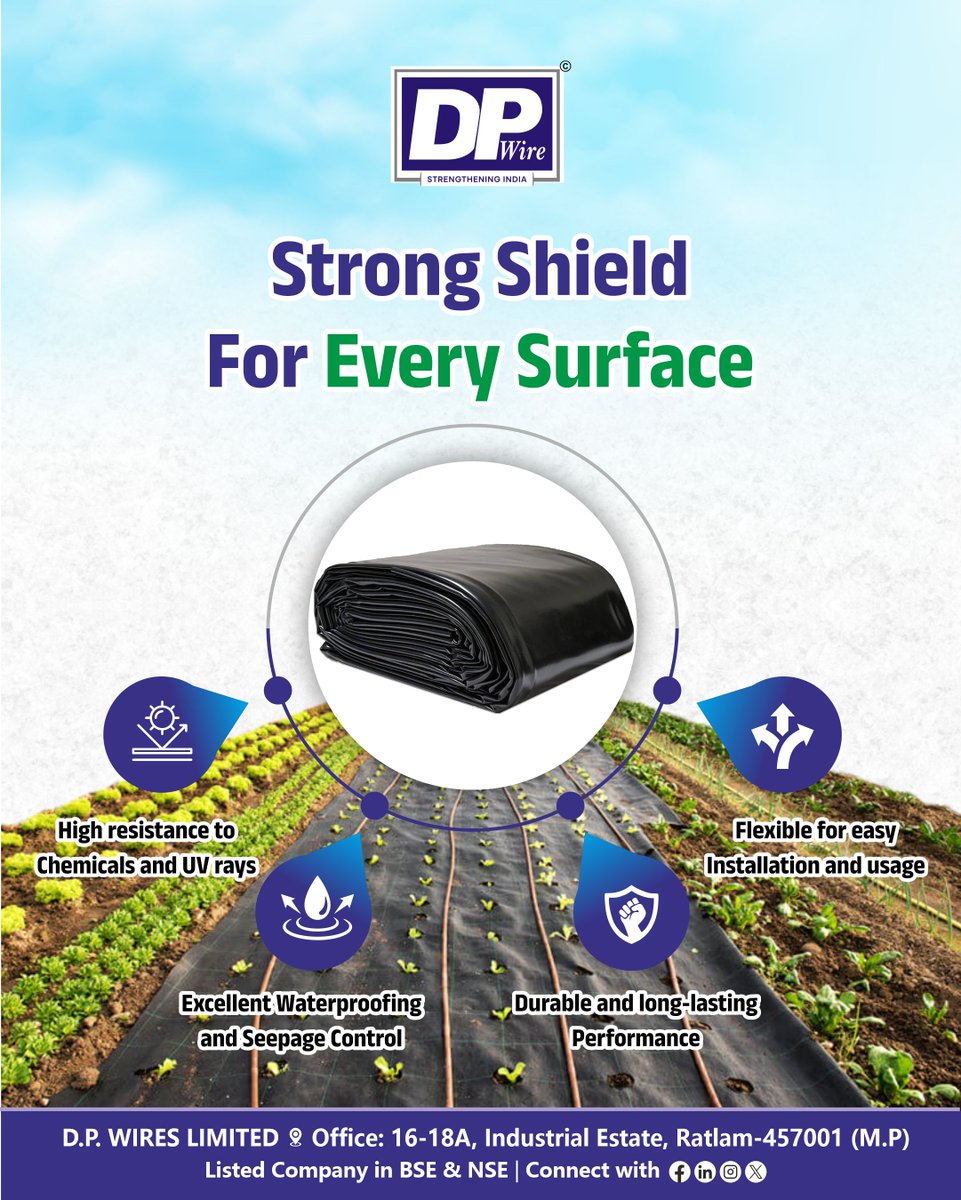 DPwiresltd's tweet image. Sealing every surface with strength and reliability for a sustainable tomorrow.🌍
.
Website: dpwires.co.in
.
#DPWires #LRPCStrands #strenght #Engineering #india