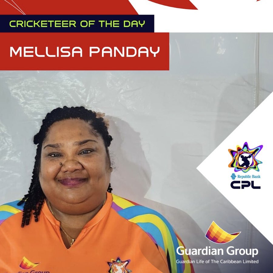 CPL's tweet photo. Congratulations to tonight's Guardian Life Cricketeer, Melisa Panday👏

#CPL25 #CricketPlayedLouder
#BiggestPartyInSport #TKRvABF #GuardianGroup https://t.co/YxZxeX3CDj