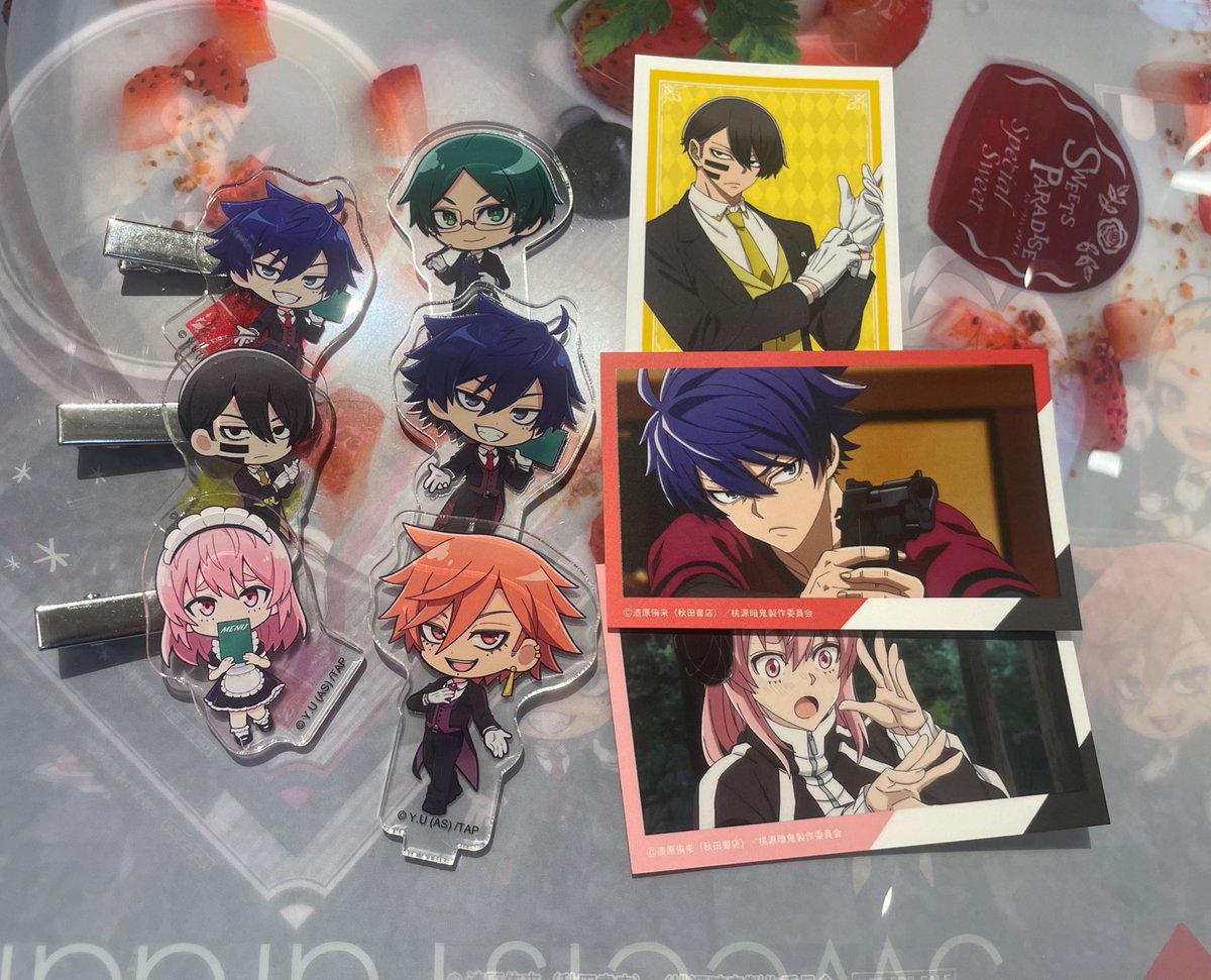 pom_028's tweet photo. 【交換】桃源暗��� スイパラ ヘアクリップ アクリルスタンド フォトカード コースター ポストカード 特典

譲）画像
求）同種  ロクロ、矢颪碇

ただいま京都スイパラ店内におります。
手渡し交換優先

よろしくお願いいたします。 https://t.co/tPrx59opI3