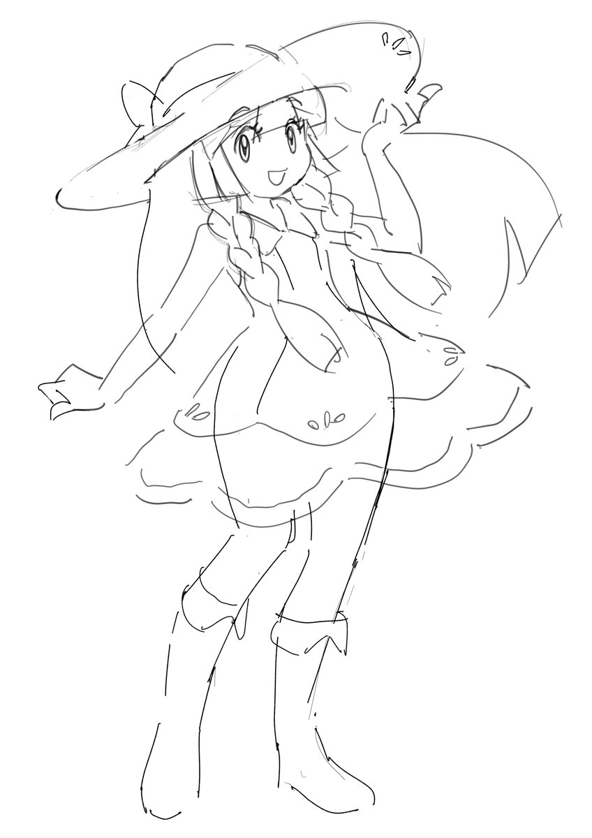 煮詰まった時は気分転換に落書き
#リーリエ　#落書き