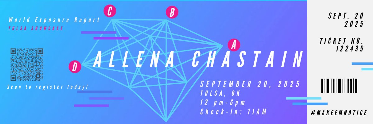 Welcome Class of 2029 Allena Chastain (<a href="/AllenaChastain3/">Allena Chastain</a>) from Dale High School to the World Exposure Report Oklahoma Showcase.

🔥🏀#WERShowcaseOK🏀🔥

Register NOW!👇
📅Sept. 20th 📍Tulsa, Oklahoma  🕑12-6pm
worldexposurereport.sportngin.com/register/form/…