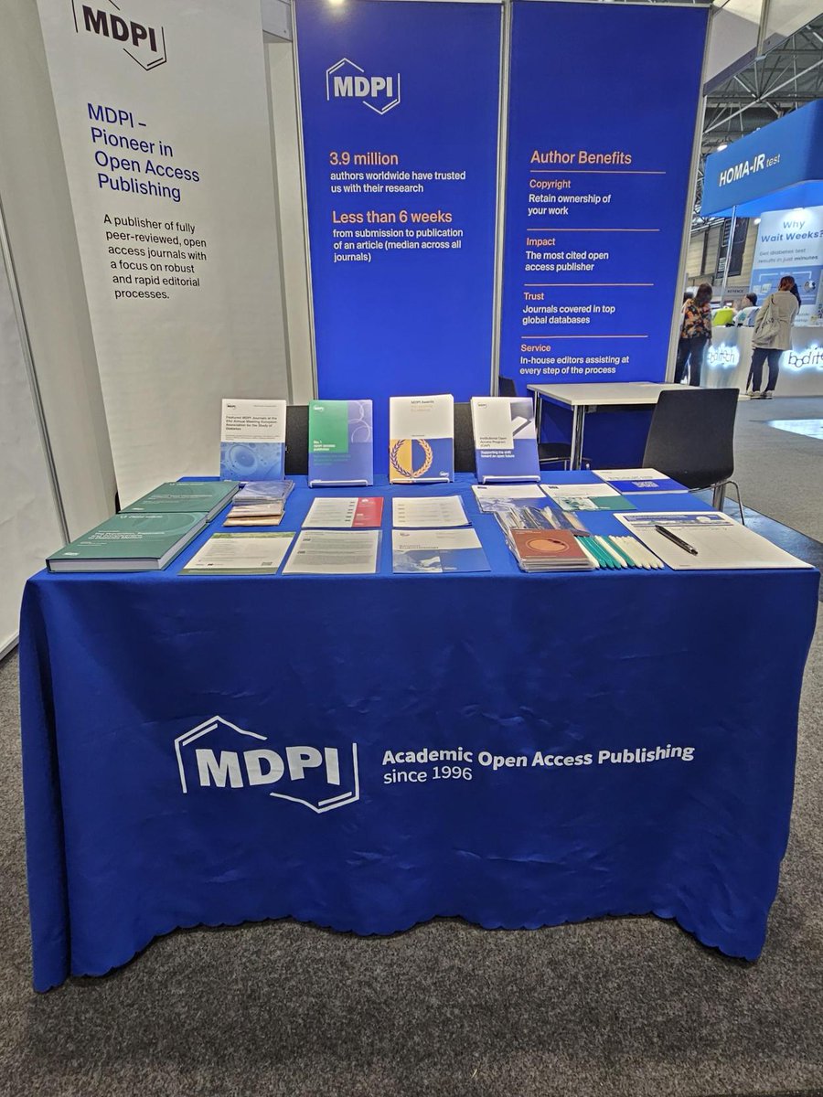 Biomol_MDPI's tweet image. The 61st #EASD2025 Annual Meeting in Vienna is currently in progress! Hybrid event from 15 to 19 September 2025.

Interested scholars are welcome to stop by our booth, Booth No.: D4.02.

For more event information @EASDnews: easd.org/annual-meeting…

#diabetes #MDPI #Biomolecules