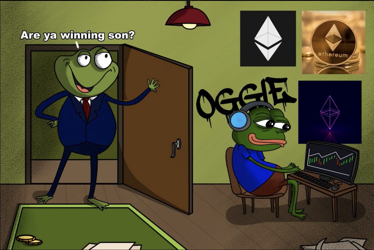 Us frogs are just chilling, watching all of the rotators chasing the next CCM token.

Feels good, man.

$OGGIE $PEPE $ETH

t.me/OGGIECTOETH
