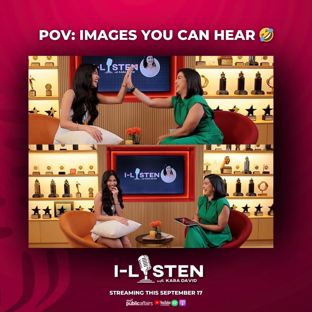 SEATED FOR SHUKA DUO! 🤯 

Catch Shuvee on I-Listen with Kara David sa GMA Public Affairs YouTube channel, Spotify, and Apple Podcast ngayong September 17! ❤️

Check the I-Listen FB acc for their latest posts about the episode. 🤗
🖇️ facebook.com/share/p/176Y4V…

#ShuveeEtrata •