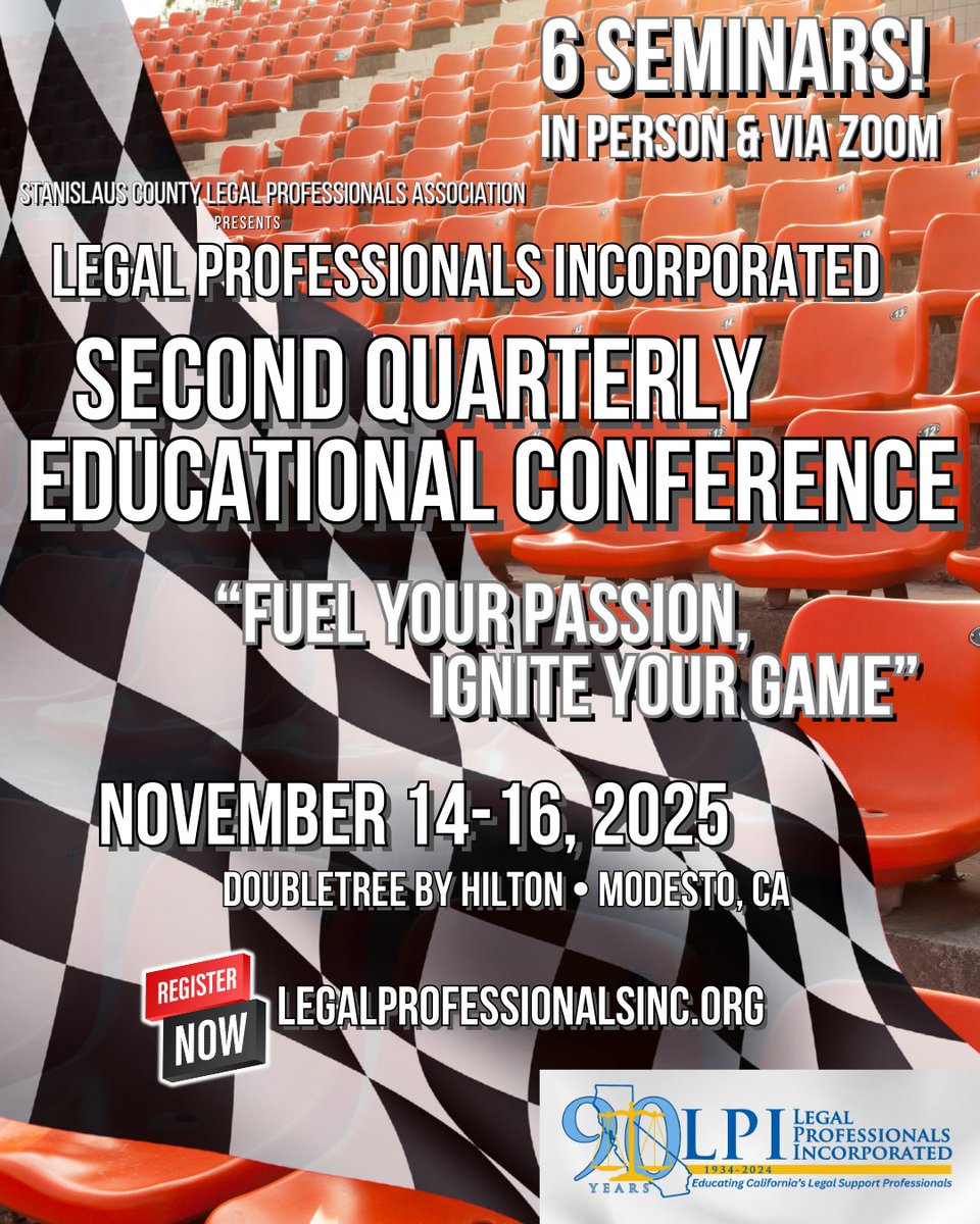 MeetLPI's tweet photo. ATTN! Second Quarterly Conference is racing up close. Live life in the fast lane and sign up today!  https://t.co/PaIZ1JH0FB #fuelyourpassion #legalconference #LPIconference #legalfield #legalprofessional https://t.co/4SFsttKSAN