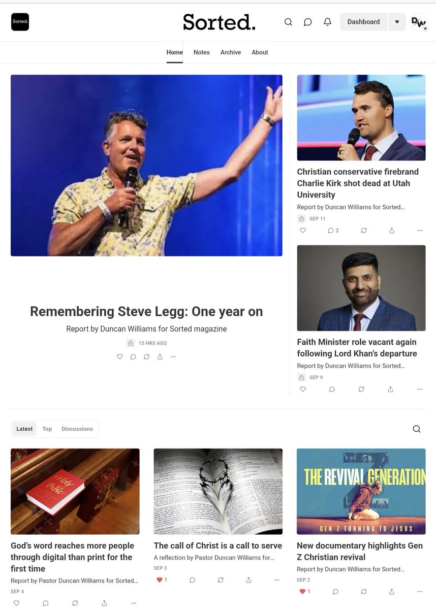 Discover the latest news, features, and faith-filled insights for Christian men - all in a clear, easy-to-read digital format. Stay informed and inspired by visiting: sortedmagazine.substack.com