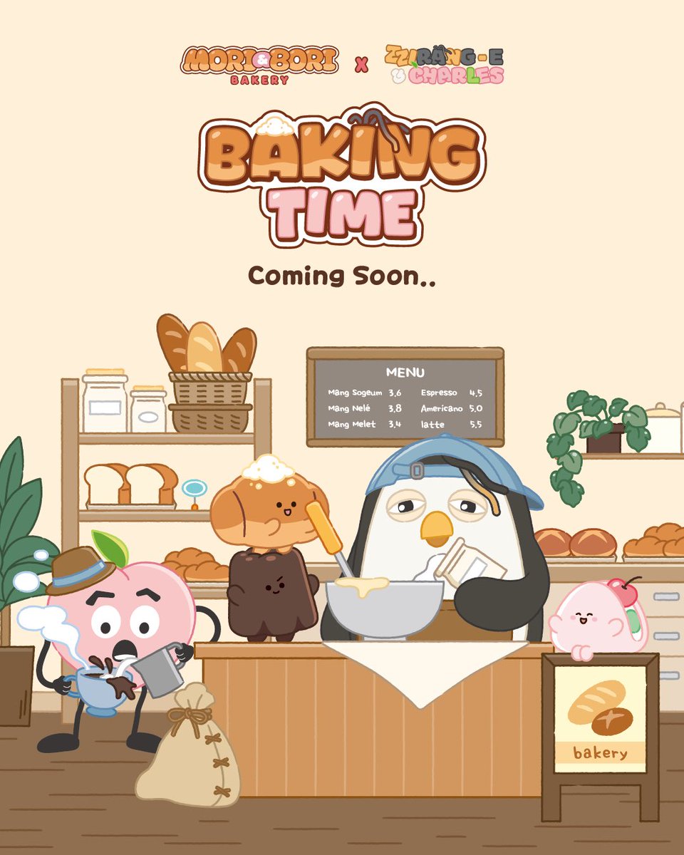 ZZirang-e &amp; Charles X MoriBori Bakery POP-UP STORE: BAKING TIME 
COMING SOON

#도경수 #DOHKYUNGSOO 
#찌랭이 #ZZirang_e #찰스 #Charles
#모리스보리스 #Morisboris
#모리보리베이커리 #Moriboribakery
#ZZirang_e_Charles_Moriboribakery_BAKING_TIME
#DOHKYUNGSOO_POPUP