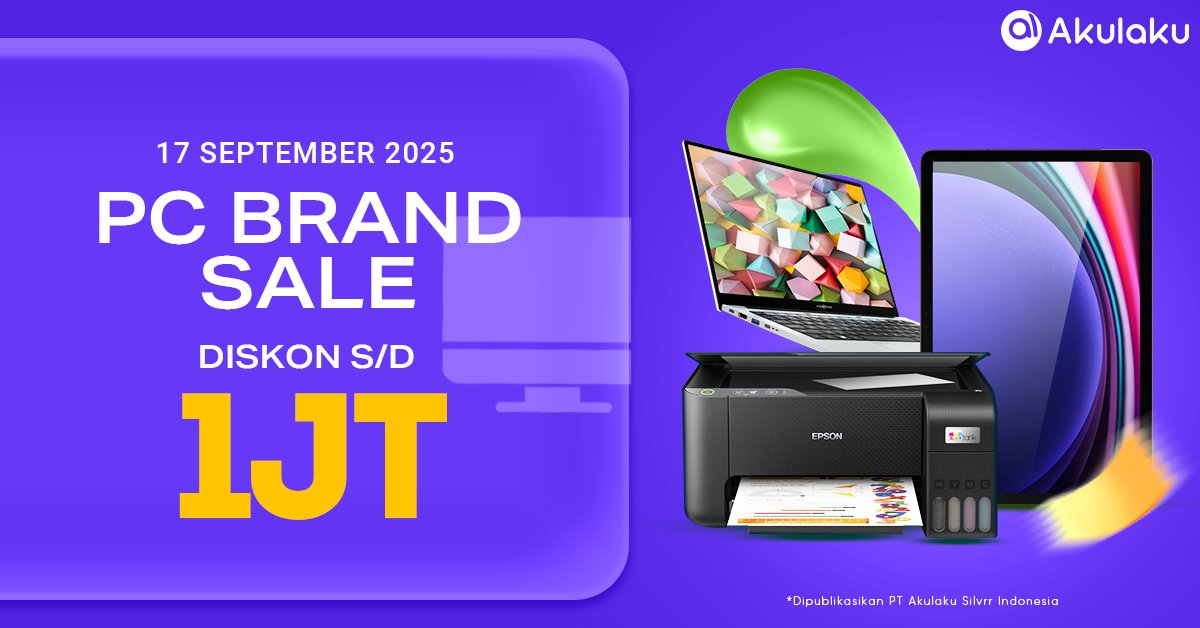 akulakuID's tweet image. Percaya gak percaya... Ini saatnya BELI LAPTOP BARUUUU🥳

Dapetin DISKON HINGGA 1 JUTA di PC Brand Sale 💻💸 

Checkout sekarang bit.ly/SalePis3 

#PromoPC #PCBrandSale #GilaDiskon #PromoSeru #AkulakuIndonesia