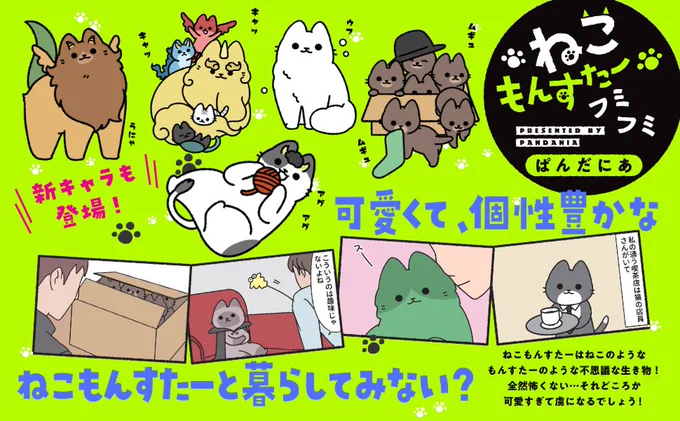 本日9/17(水)発売です💕

📣ぱんだにあ先生最新刊!
「ねこもんすたーフミフミ」
ぜひお手にお取りください🐾
https://t.co/6ZCJnBMJ85
#ねこようかい 