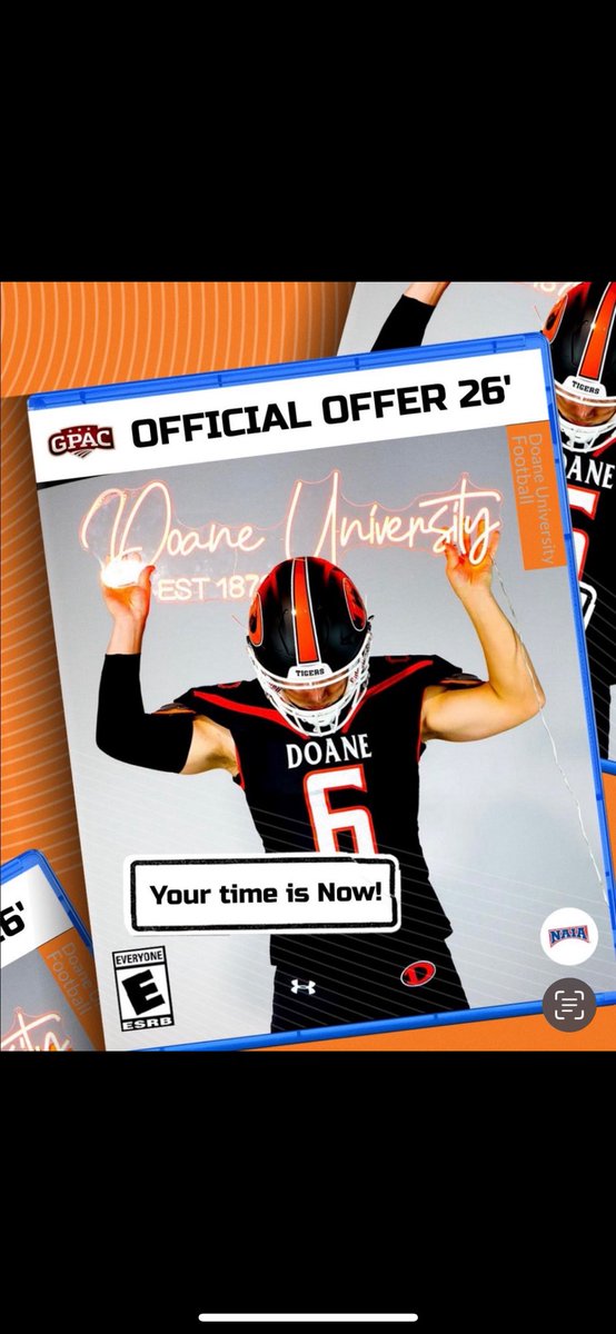 After a great conversation with <a href="/CoachZacEllison/">Zac Ellison</a> I am blessed to receive an offer to play football for <a href="/DoaneFootball/">DoaneFootball</a> !!
<a href="/PlatteviewFB/">Platteview Football</a> <a href="/Mmclaughlin84/">Mark McLaughlin</a>