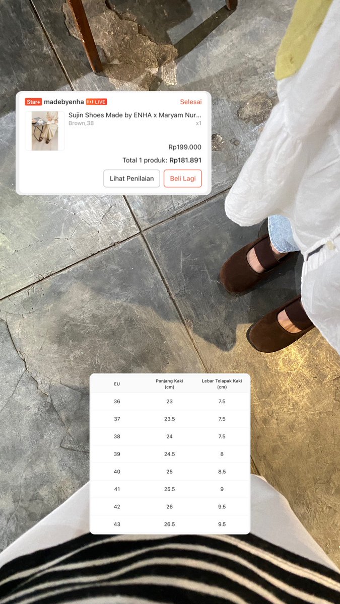 cloudeyss's tweet image. WTS Sujin Shoes Made by ENHA x Maryam Nurul 
💰139.000

WTS WTB Preloved #zonauang