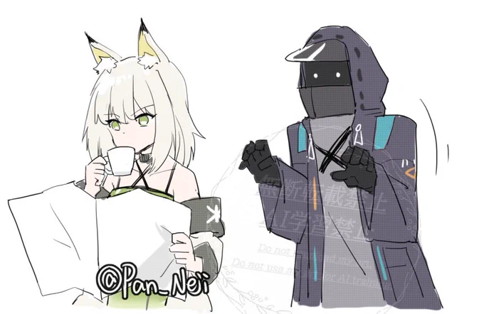 ケルシー先生とMon3trちゃん #アークナイツ #Arknights