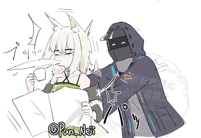 ケルシー先生とMon3trちゃん #アークナイツ #Arknights