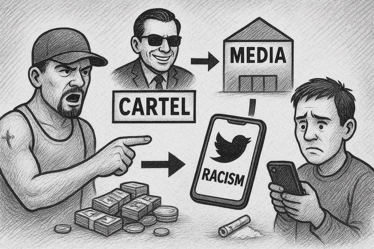 Cartels don’t need tech giants to want to help them. Fear works too well. Push out racist bots, trigger anxiety and people consume more. Social media becomes the perfect weapon whether the platforms like it or not.