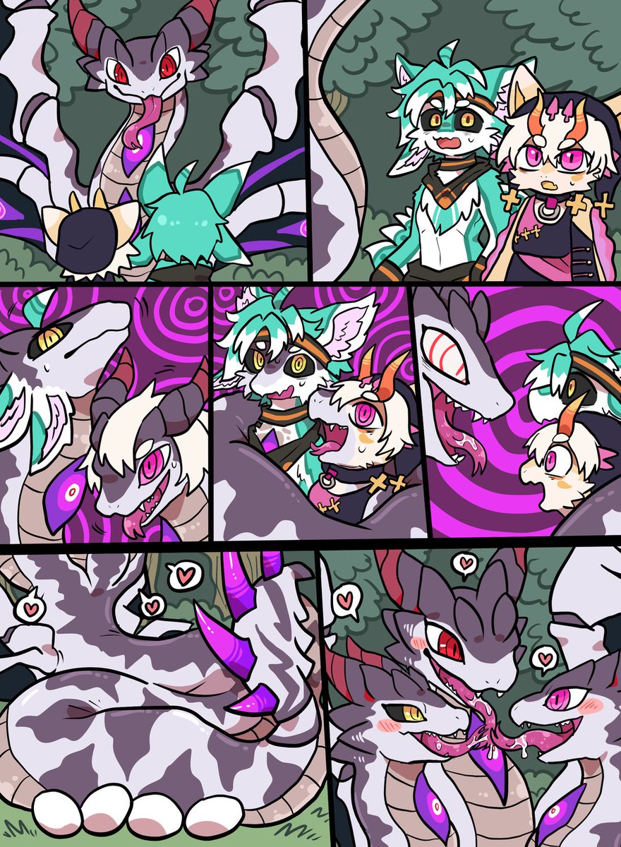 skebを納品しました🐍🐉