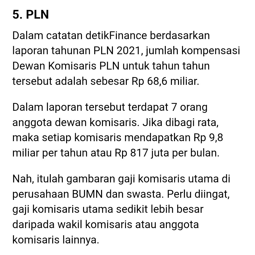 NO VIRAL NO JUSTICE (@semutmerah2024) on Twitter photo Komisaris BUMN dan Direksi BUMN Tajir Tajir di saat BUMN merugi Parah. Pantaskah Mentri BUMN <a href="/erickthohir/">Erick Thohir</a> dipertahankan? Pak <a href="/prabowo/">Prabowo Subianto</a> Komisaris BUMN dan Direksi BUMN Tajir Tajir di saat BUMN merugi Parah. Pantaskah Mentri BUMN <a href="/erickthohir/">Erick Thohir</a> dipertahankan? Pak <a href="/prabowo/">Prabowo Subianto</a>