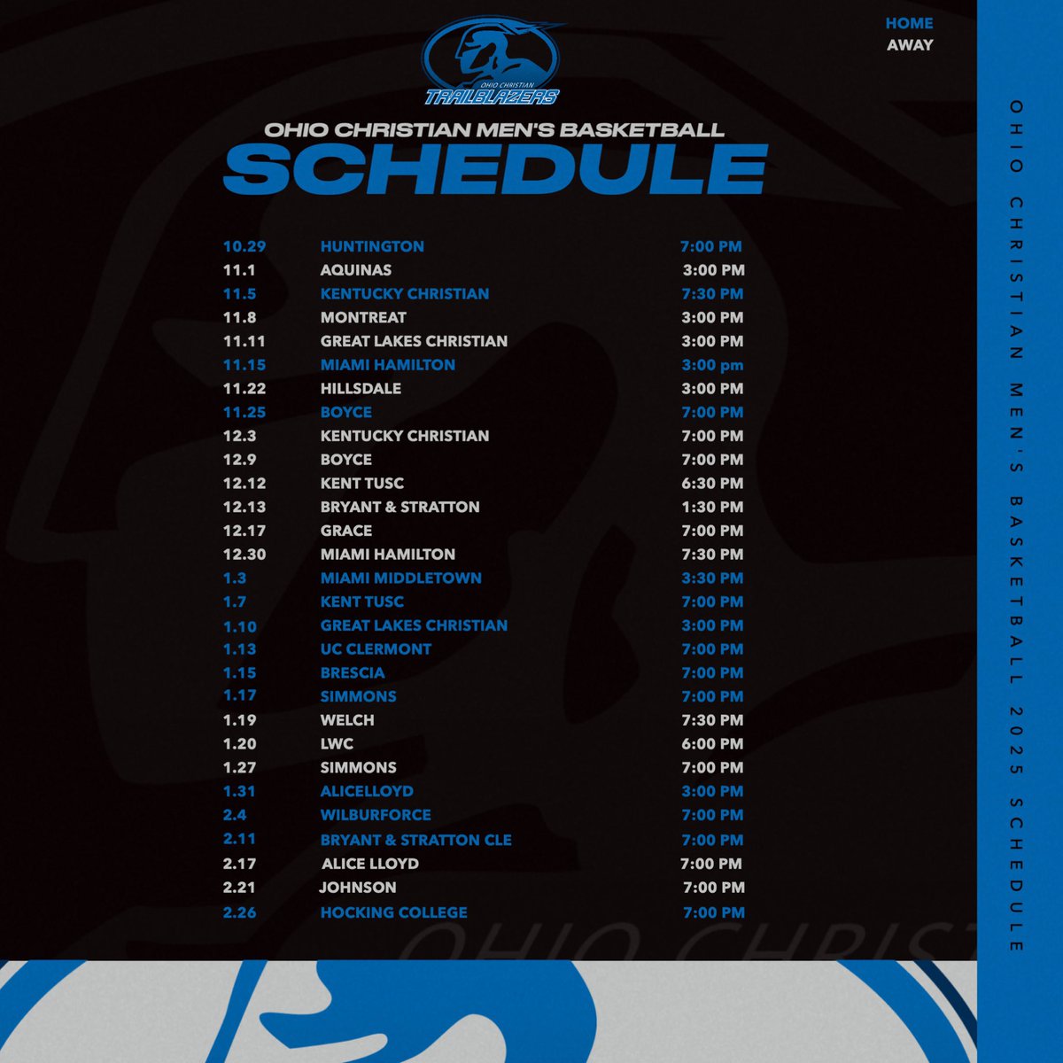 Go check out Bode Stone at Ohio Christian University this winter!