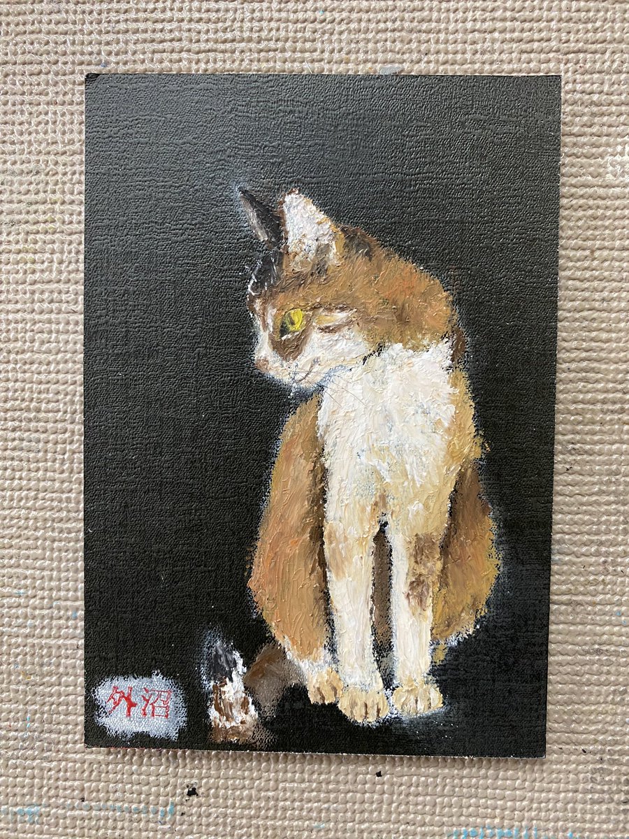 sotonuma1989's tweet photo. サクラクレパスで猫を描いたよ https://t.co/xeX0dv9efM