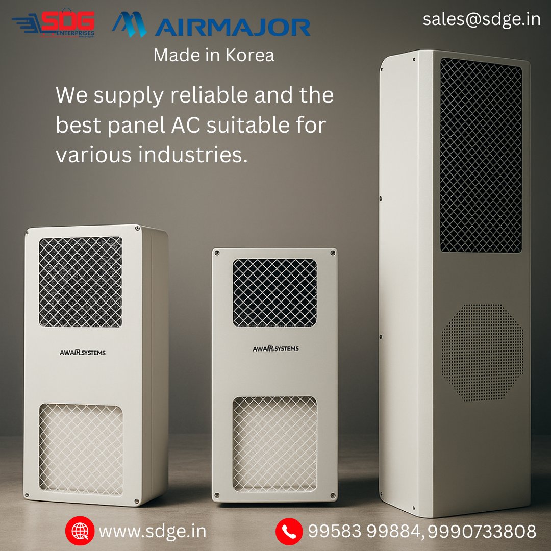 SDGENTERPRISES1's tweet image. We supply reliable and the best panel AC suitable for various industries. #AIRMAJOR - Panel Air Conditioner - Panel AC (Made in Korea)
Contact us for more information!
SDG ENTERPRISES
Mail: sales@sdge.in | Call: +91 99907 33808 | Web: sdge.in