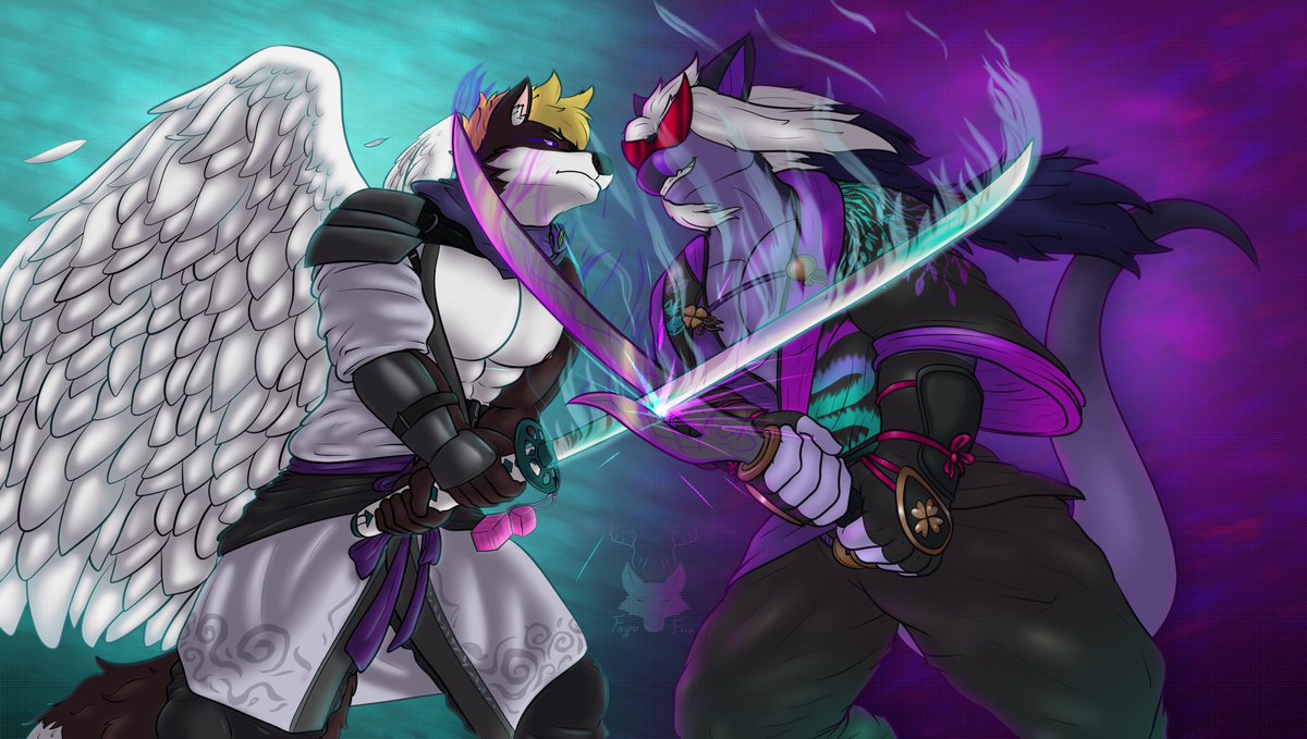 A pending battle...

Commission for <a href="/DaemonTenn0/">◈❯─◆ 𝑹 𝑨 𝒀 𝒁 𝑬 𝑵 ◆─❮◈</a> 

With ZeoWolf's participation