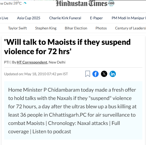 AbhishBanerj's tweet photo. What is the difference between Modi era and UPA era?

2025: Naxals begging govt for ceasefire

2010:  Home Minister begging Naxals for ceasefire https://t.co/MxnkqYwFqu